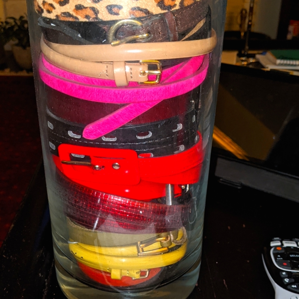 Skinny accessory belts